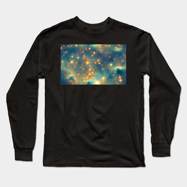 Seamless Stellar Cosmos Texture Patterns XII Long Sleeve T-Shirt by newdreamsss